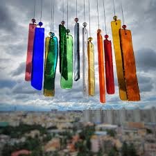 Glass Harmony Wind Chime – Rainbow Reflection